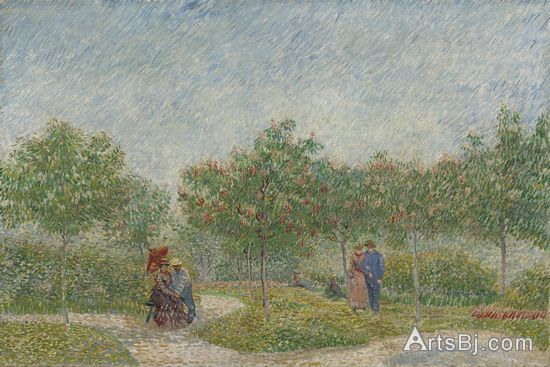 凡·高作品《情人互献殷勤的花园》(1887)