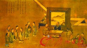 《孔子授业图》(资料图片)