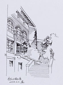 高冀生钢笔建筑速写画展