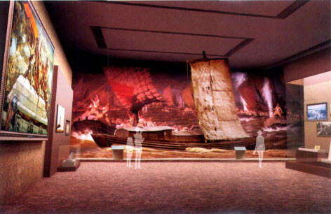 拟在国博展出的基本陈列大型文物:渡江作战木船及背景