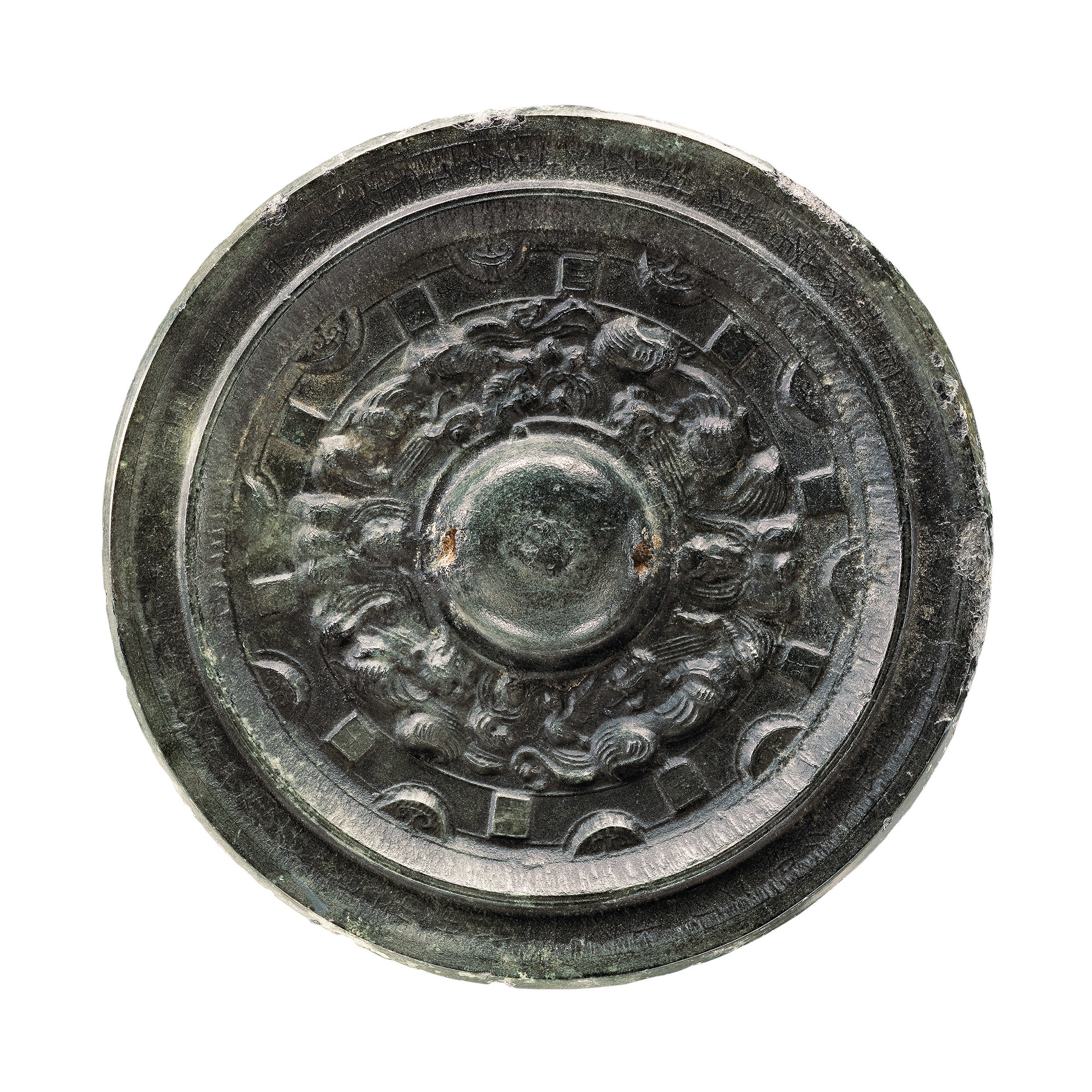“嘉兴元年”神兽纹铜镜