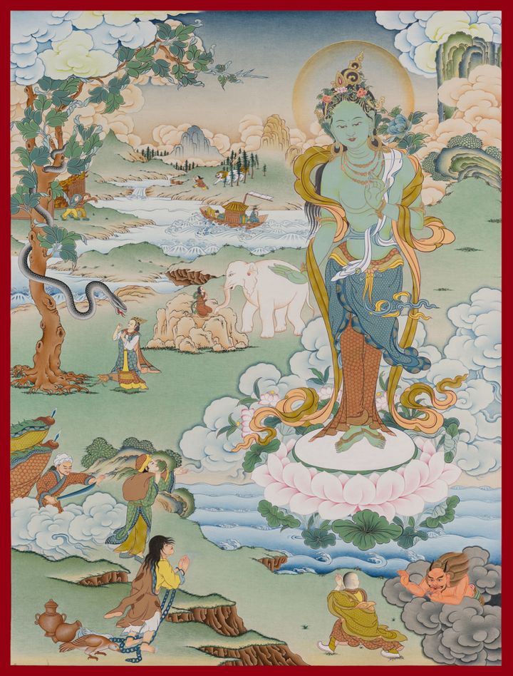 7cm×53cm,2008年 更登达吉 76.7cm×61cm,2017年 更登达吉 79.