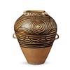 Painted Pottery Jar with Spiral Design