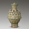 Celadon Zun Container with Lotus Petal Design