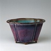 Rose-violet-glazed Porcelain Flowerpot, Jun ware
