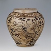 White-glazed Porcelain Jar with Children Playing, Cizhou Ware