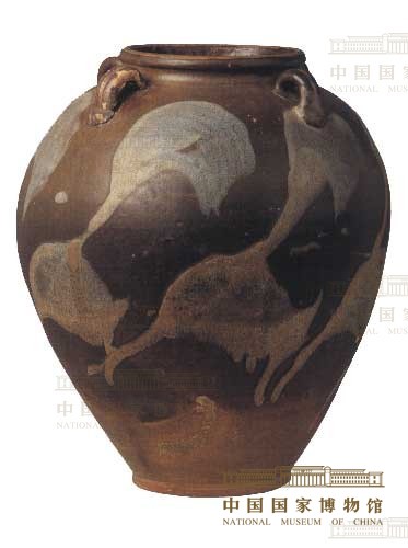 黑釉蓝斑瓷罐
