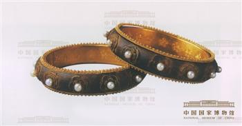 镶金嵌珠伽楠手镯