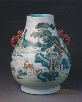 乾隆粉彩百鹿尊