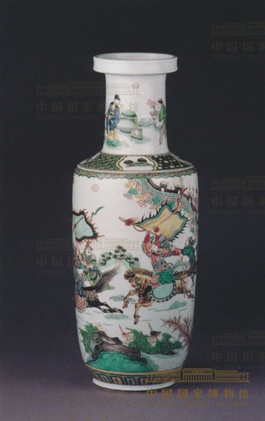 五彩人物棒捶瓶