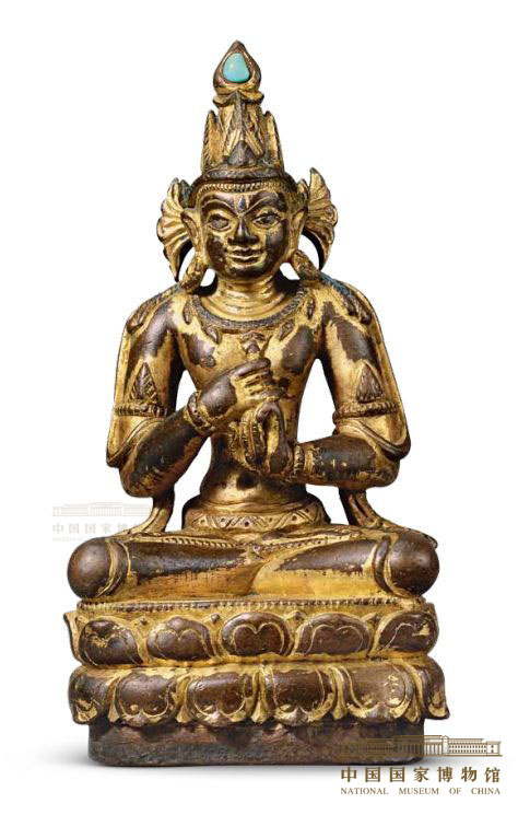 鎏金铜毗卢佛坐像