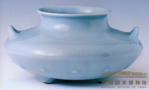 乾隆仿汝窑双系鱼篓尊