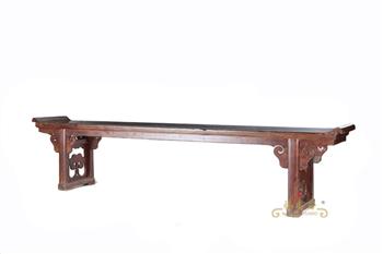 夹头榫灵芝云纹大翘头案