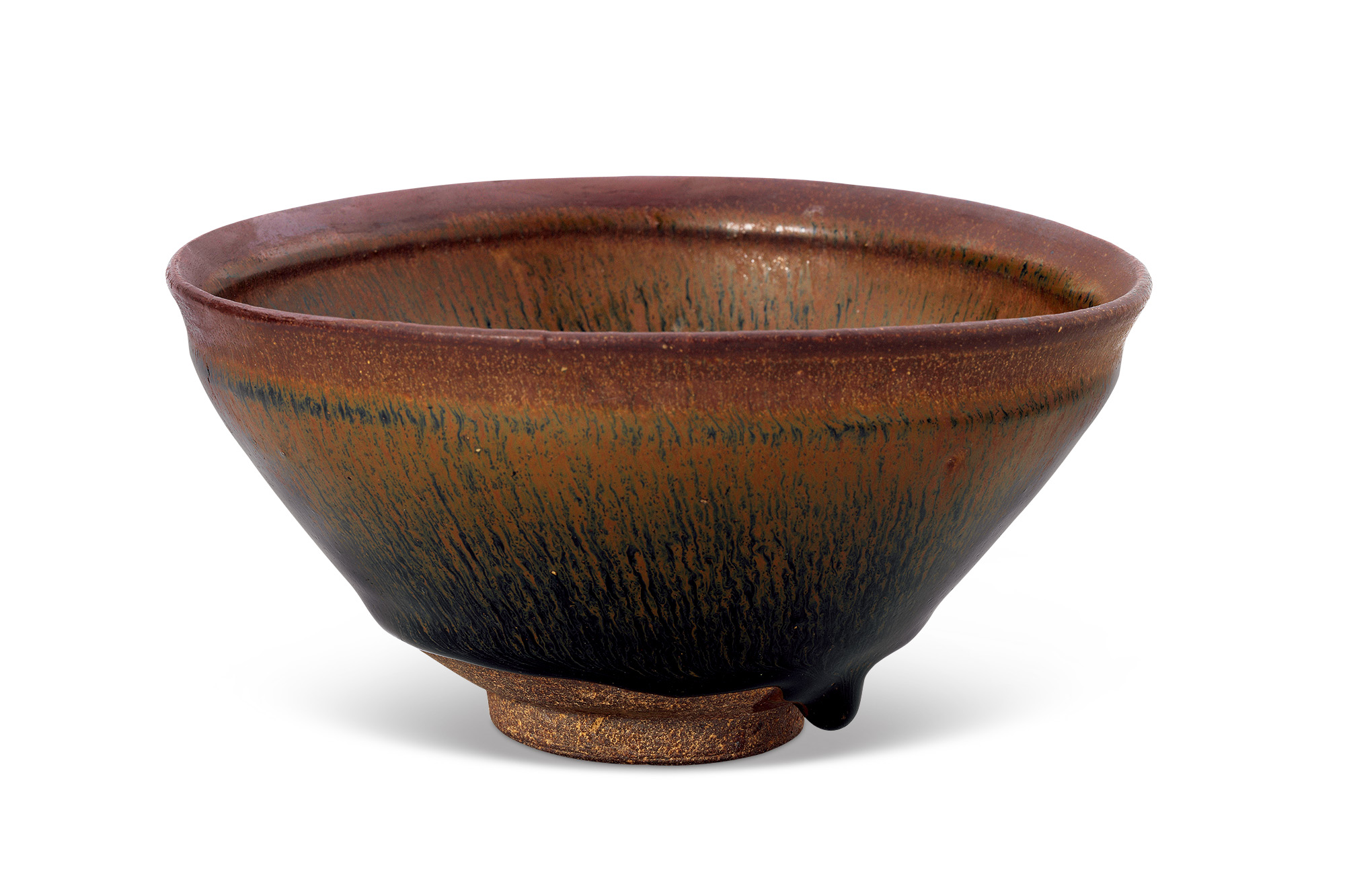 建窑黑釉兔毫纹盏