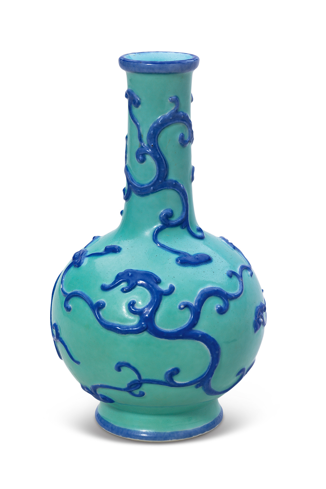 仿套料蟠螭纹纸槌瓶