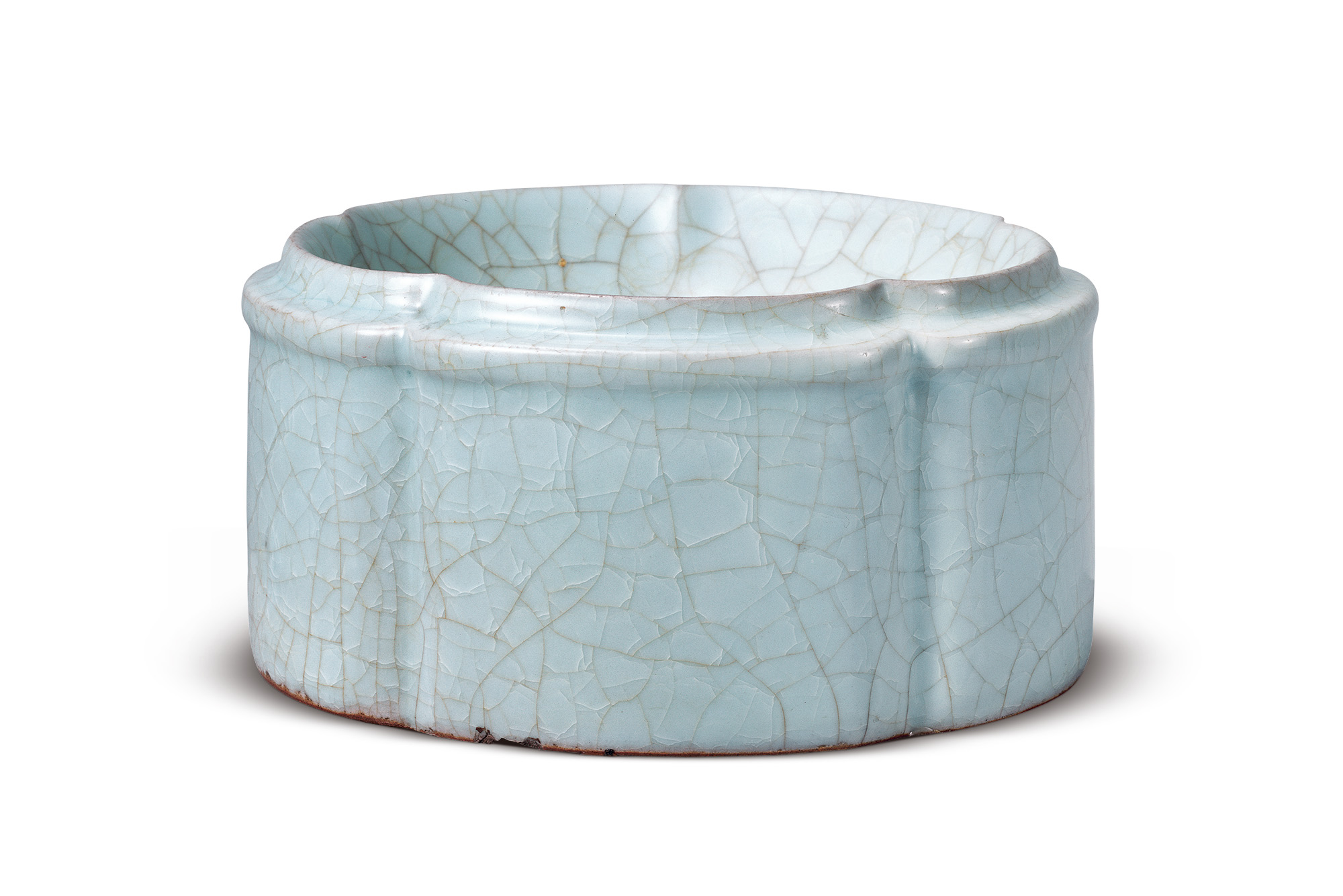 官窑粉青釉海棠式套盒