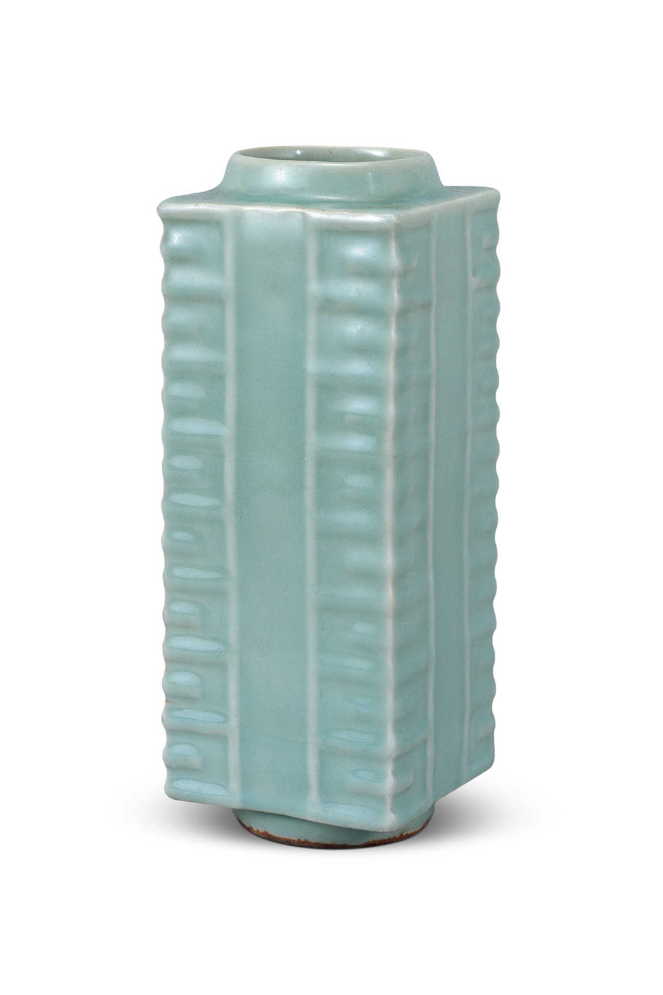 龙泉窑青釉琮式瓶