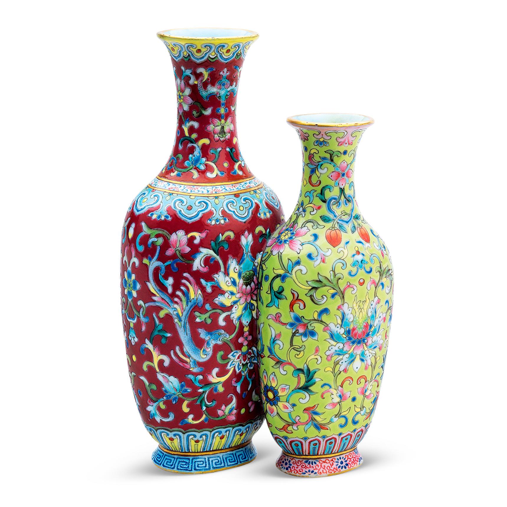 0918MZCG1067】中国古董品 清時代 粉彩 和合二仙瓶【人物紋】花瓶 瓶