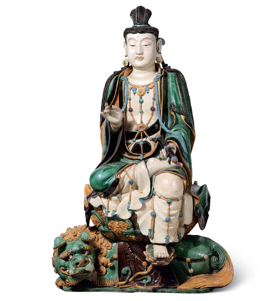 三彩菩萨坐像