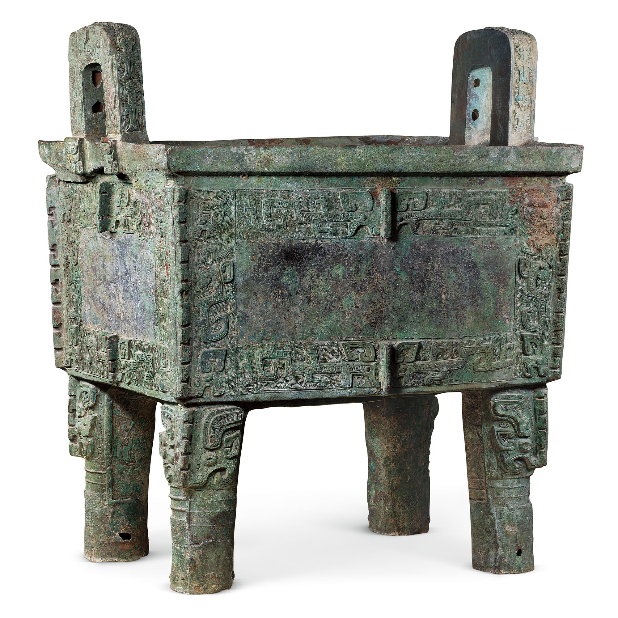 b311、中国青銅器 后母戊鼎（こうぼぼてい）青銅器 置き物