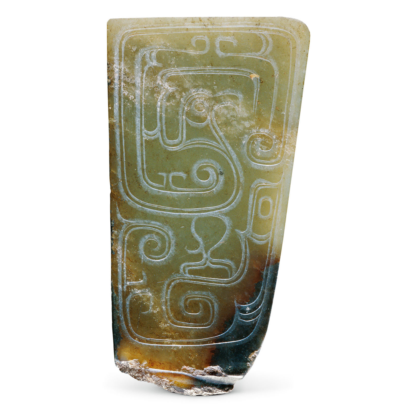 玉龙凤纹柄形器