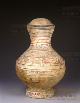 彩绘青龙、白虎、朱雀纹陶壶
