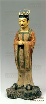彩绘釉陶文吏俑