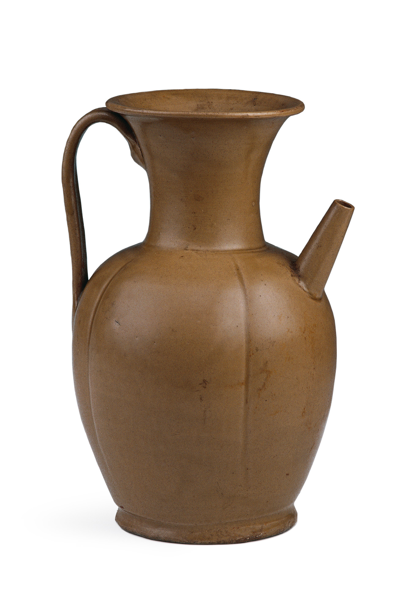 越窑青瓷瓜棱执壶